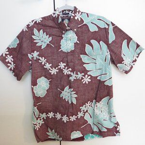 Reyn Spooner Pullover Hawaiian Shirt (Purple/Cyan)